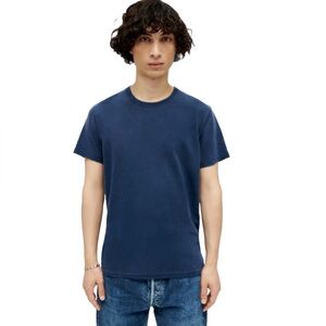 REDONE Hanes Classic Tee Men’s Blue Cotton Short Sleeve Shirt Size Large